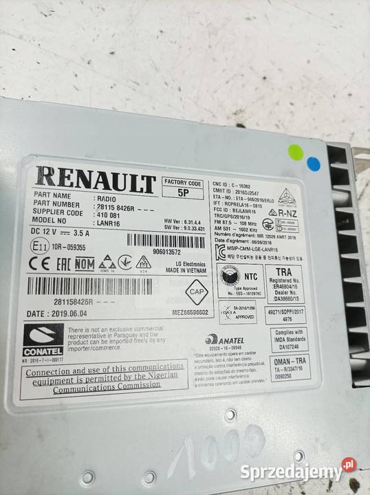 RADIO 281158426R Renault Talisman I 20152019