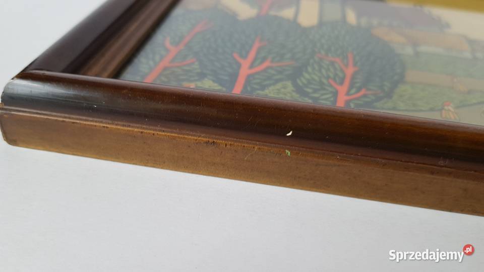 Stara polska litografia sygnowana A Heidrich