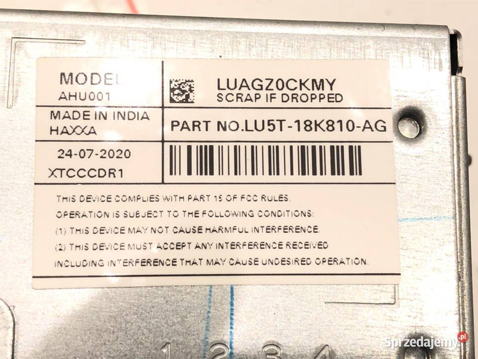 RADIO FORD ECOSPORT LU5T18K810AG ODTWARZACZ