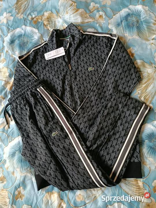 Komplet dresowy Lacoste Monogram wygodny XXL Odzież codzienna Białystok