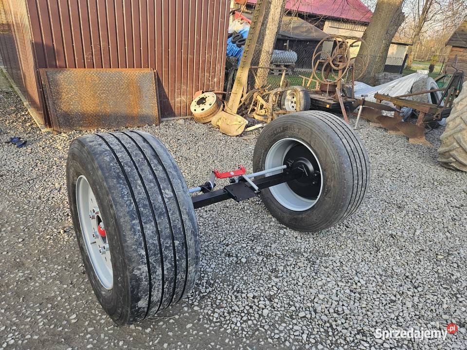 Oś do przyczepy rolniczej z hamulcem koła