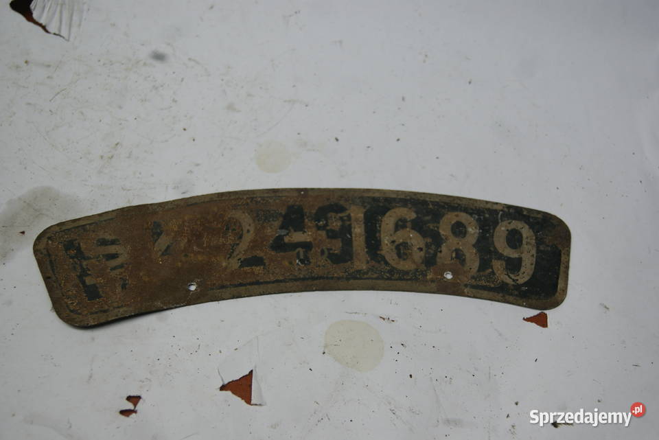 STARA TABLICA REJESRACYJNA TRIUMPH BSA ZUNDAPP Błotniki motocyklowe