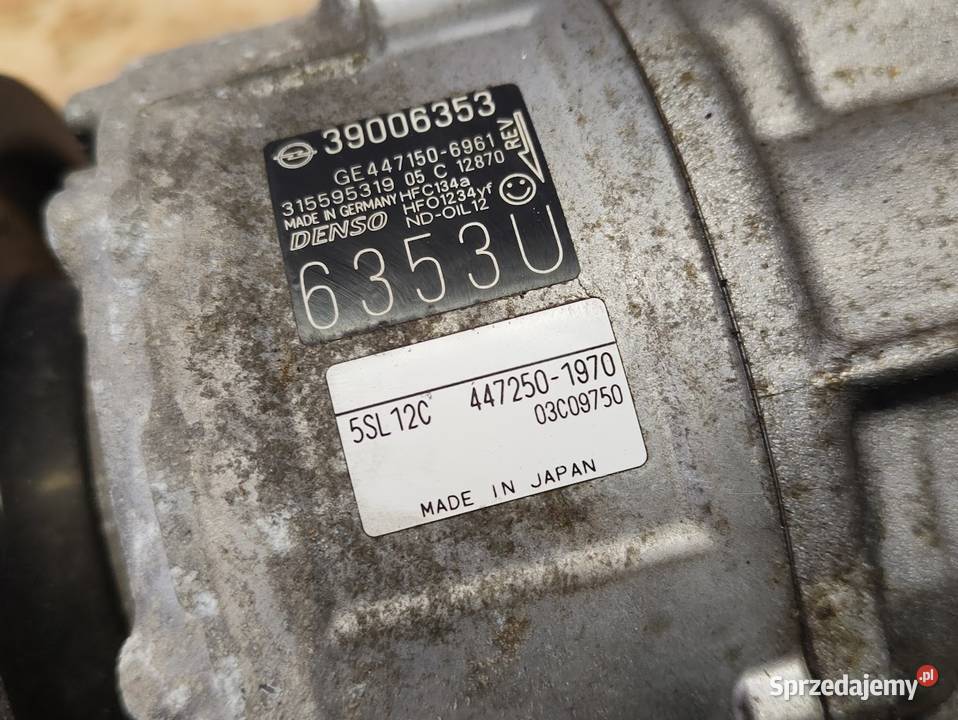 Kompresor Sprężarka Klimatyzacji Opel Corsa E osobowe wielkopolskie Pleszew