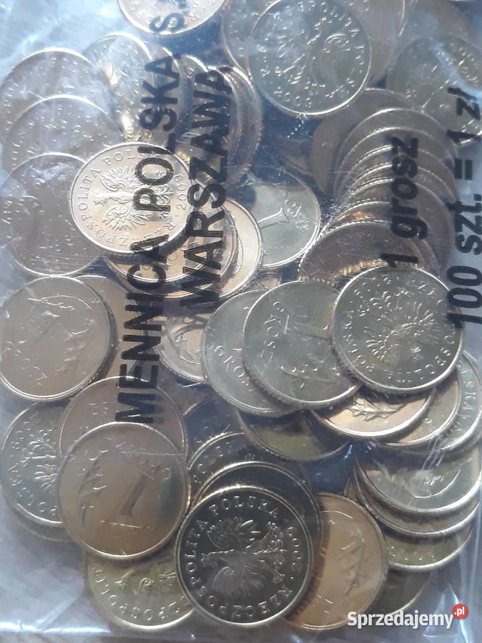1 Grosz 2009 rworeczek menniczy 100 sztuk Numizmatyka Konin
