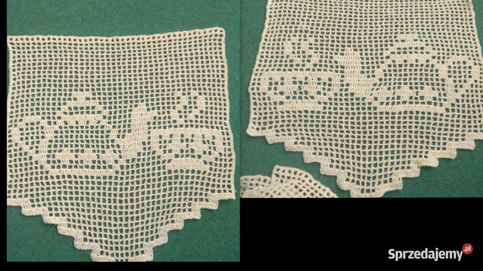 2 sztuki Firanka szydełkowa zazdrostka KAWA