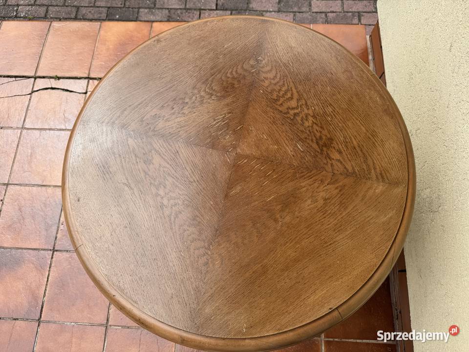 Stolik okrągły kawowy stylowy Ludwikowy z półką Stoliki kawowe i ławy Sulbiny sprzedam