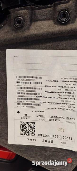 SEAT TARRACO VW TIGUAN II BOCZEK DRZWI PRAWY TYŁ osobowe