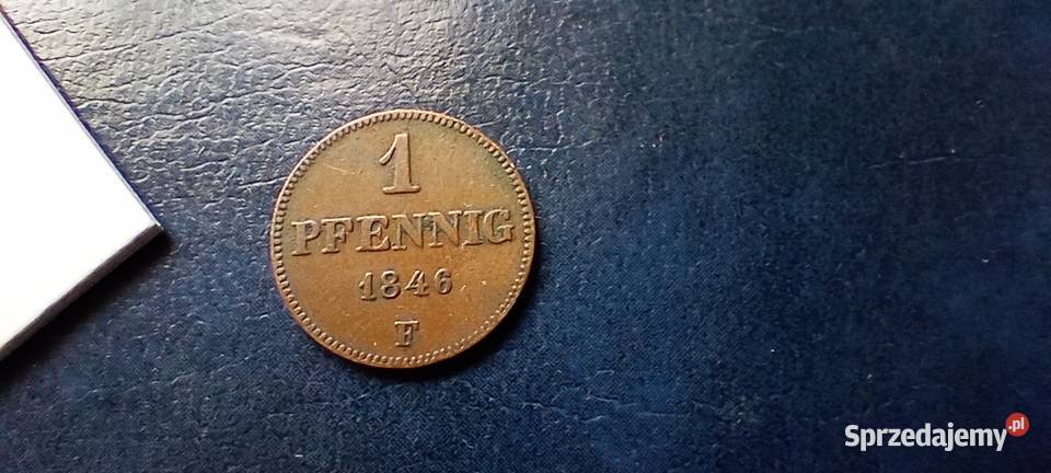 Stare monety 1 fenig 1846 F Niemcy sprzedam