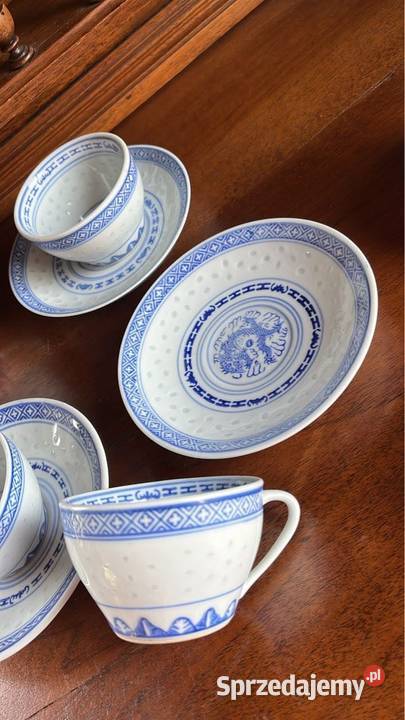 Talerzyk niska miseczka Ryżowa porcelana Smok Gdańsk