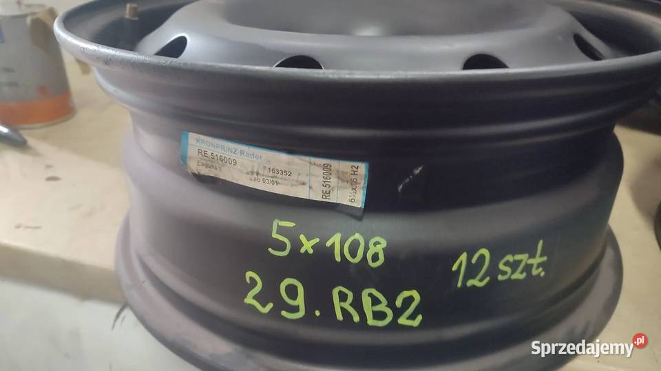 13HGC Felga stalowa 12 65Jx16 ET50 5x108 CH 601 Dystanse Włoszczowa