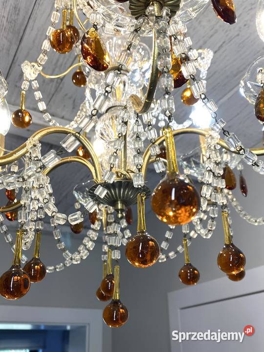 Francuski kryształowy Żyrandol 24 6ram Antyk mazowieckie Warszawa