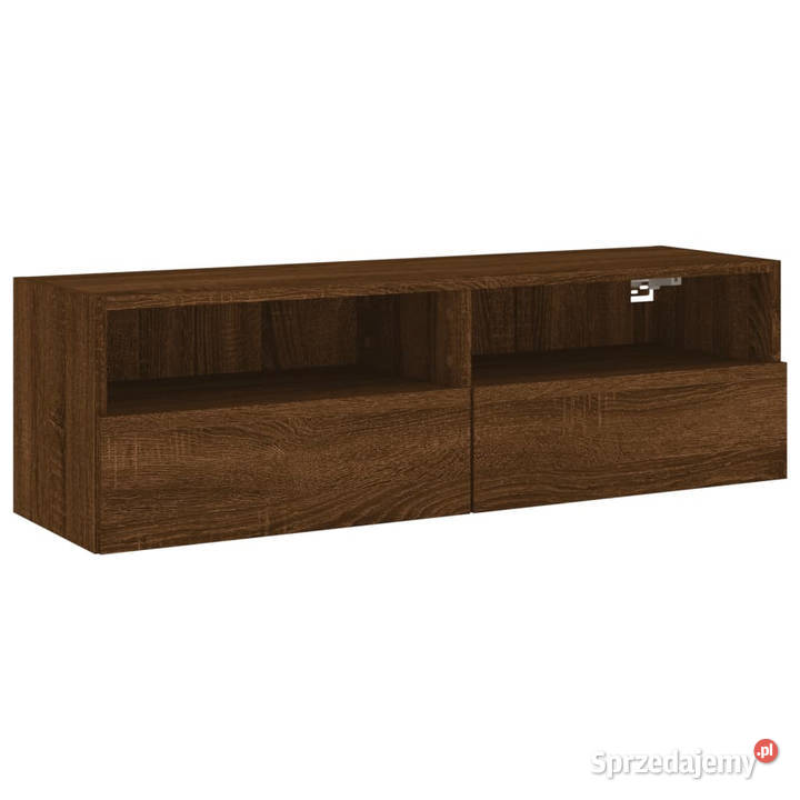 Ścienna szafka TV brązowy dąb 100x30x30 WM836894 Warszawa