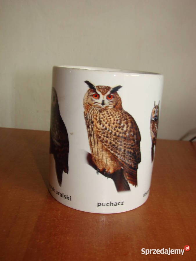Sowy ceramiczny kubek pomorskie Pruszcz Gdański