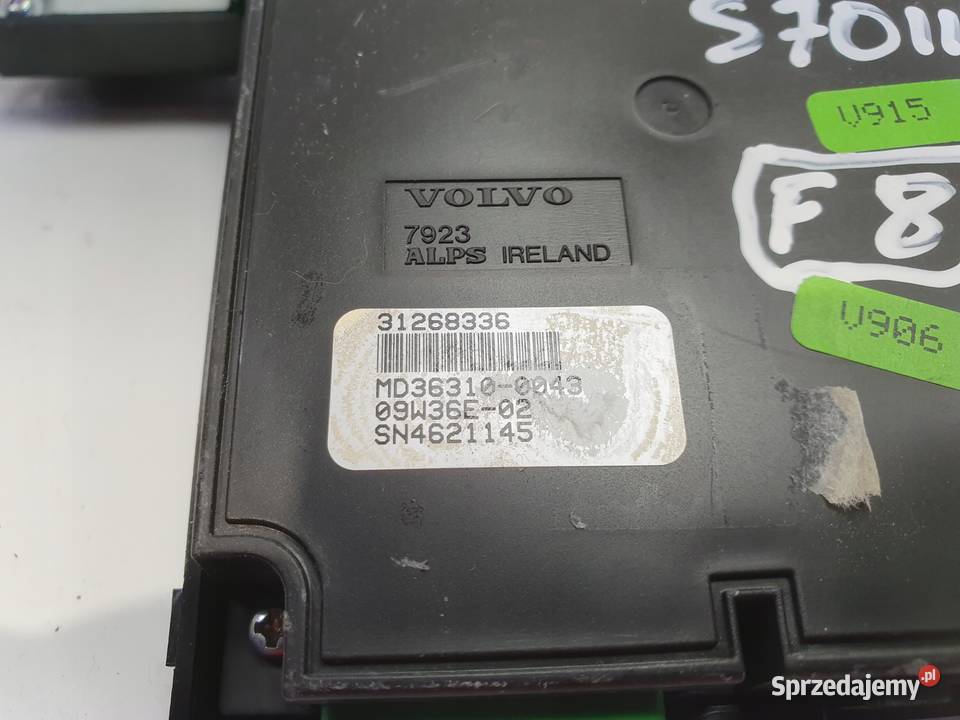 Volvo S80 II V70 III WYŚWIETLACZ RADIA Ekran Chełm