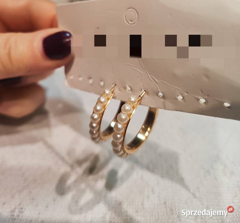 Kolczyki koła z perełkami Kolczyki