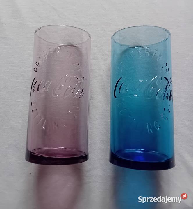 Dwie kolekcjonerskie szklanki Coca Cola Property Antyki, Sztuka, Kolekcje wielkopolskie Koźminek sprzedam