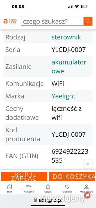 Inteligentny sterownik zasłon karnisz O Yeelight sprzedam