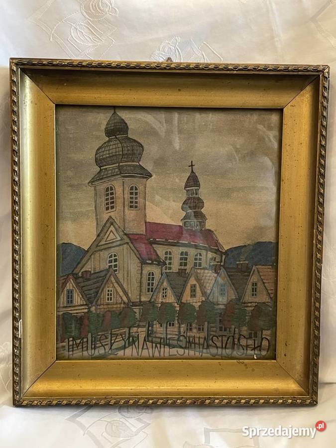 Nikifor Krynicki Rynek w Muszynie pastel Kraków