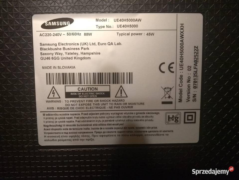 Samsung UE40H5000AW Samsung Reda sprzedam