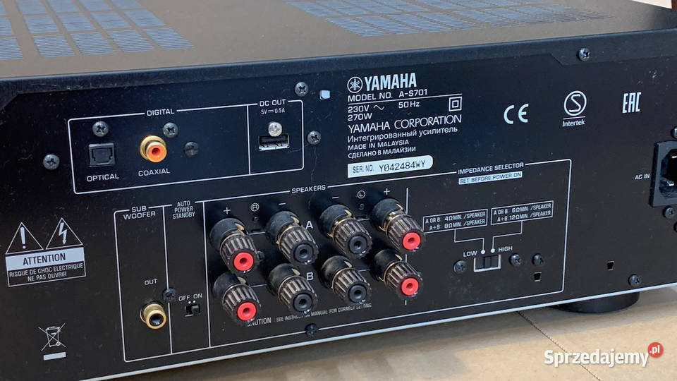 YAMAHA AS701 zintegrowany wzmacniacz STEREO Warszawa