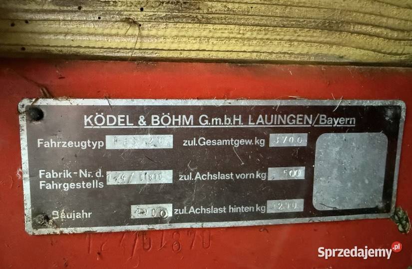 Przyczepa samozbieająca KOLA mała zgrabna opolskie Fałkowice