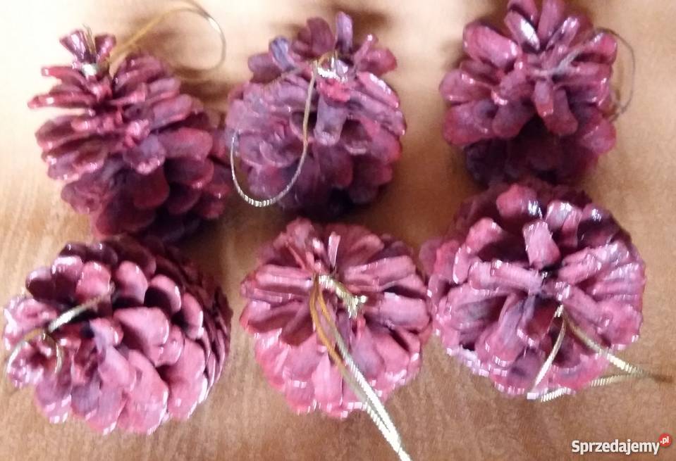 Ozdoby na choinkę szyszki wielokolorowy łódzkie Łódź sprzedam