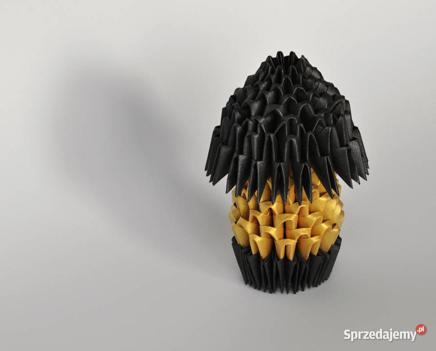 Grzybek origami modułowe 3D papier metaliczny Szczecin