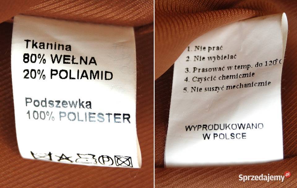 Płaszcz damski wełniany Barbara B 44 XXL 80 lubelskie