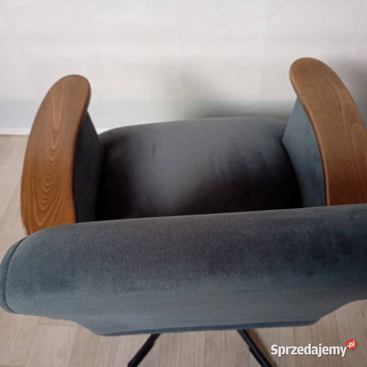 Fotel obrotowy z PRL KOS renowacji Puszczykowo