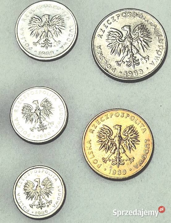 Monety PRL kolekcja z 1989r