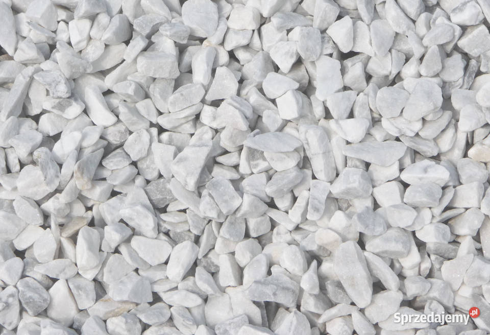 Grys Carrara ogród kamyki kamyczki kamień ozdobny biały grys