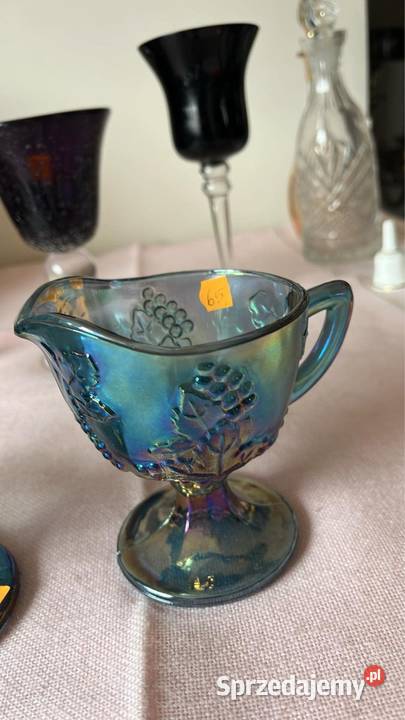 Karnawał szklana tacka na owoce Indiana Amber Gdańsk