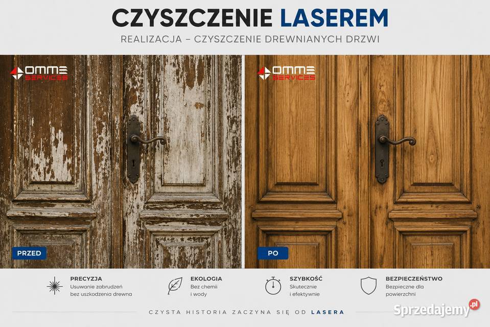 Renowacja drewno kamien cegła metal LASER Toruń