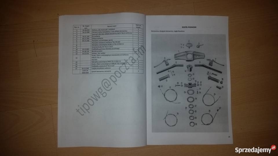 Katalog częsci MZ TROPHY ES 1752 ES 2502 mazowieckie Garwolin