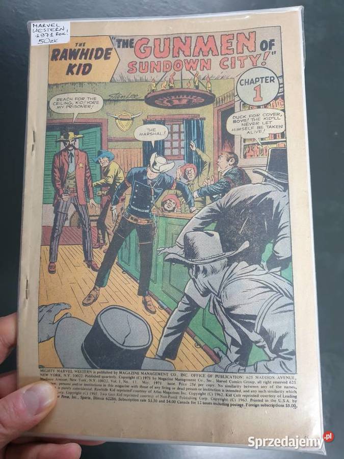 The Rawhide Kid komiks western Marvel USA 1971 Gdynia