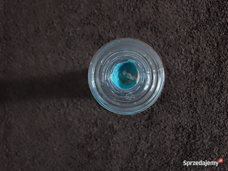 Elegancki szklany świecznik Solidne grube szkło lubelskie sprzedam