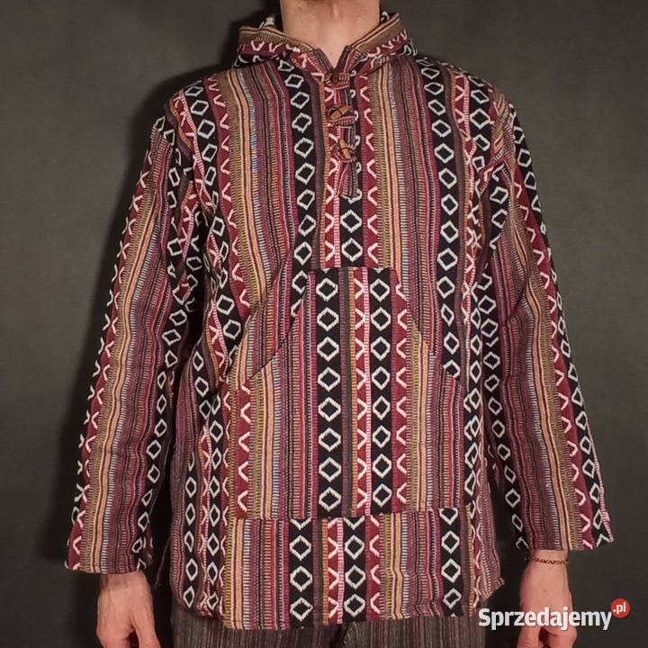 Męska Bluza Z Kapturem z Indii 100 Bawełna Kurta Kudowa-Zdrój