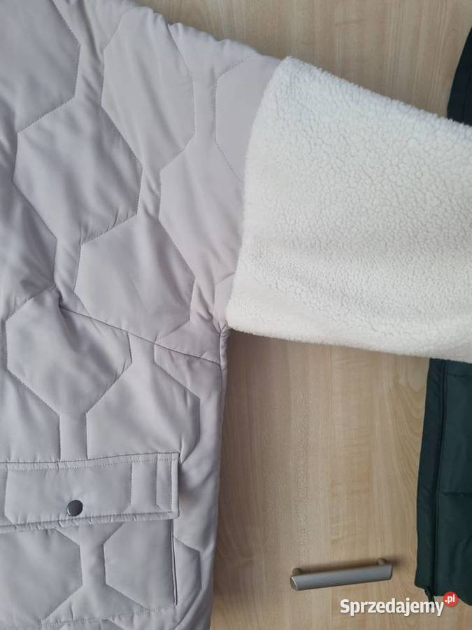 Kurtka pikowana ocieplana szara Ortalion  warmińsko-mazurskie Ruciane-Nida sprzedam