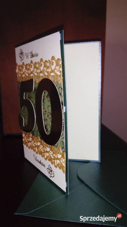 Kartka na 50 Urodziny wykonana ręcznie Sosnowiec sprzedam