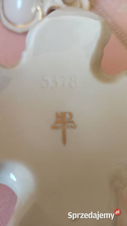 Świecznik Syg NP Neutettau Porcelana złocona w Gdańsk