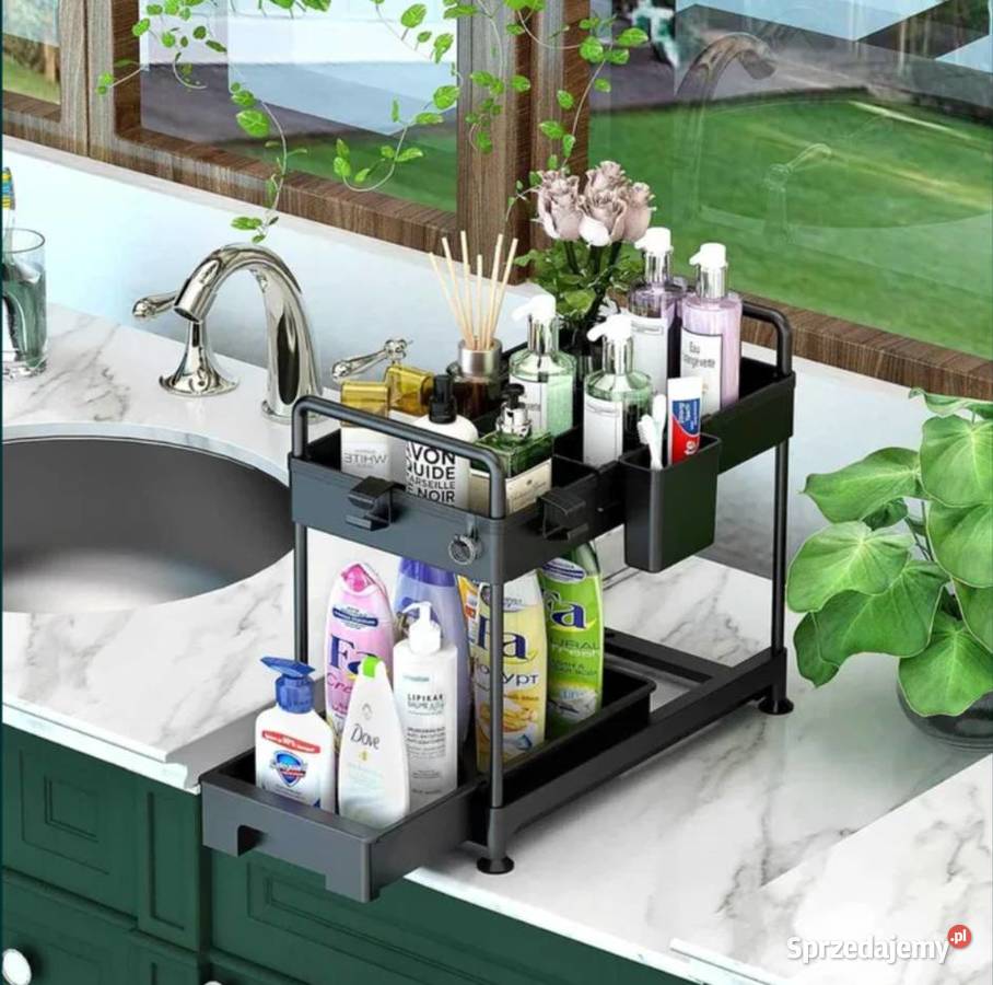 Nowy Organizer Półka z Szufladą Regał 2poziomowy Poraj