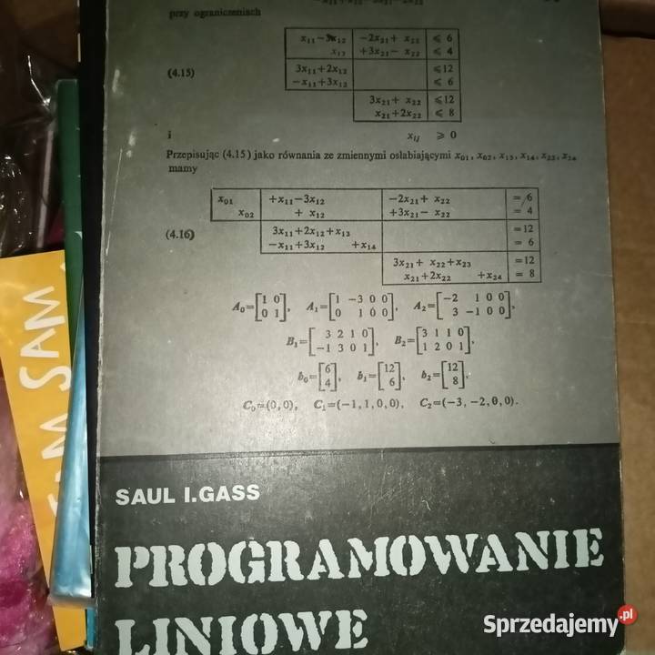Programowanie liniowe tanie książki wysyłka Gdańsk