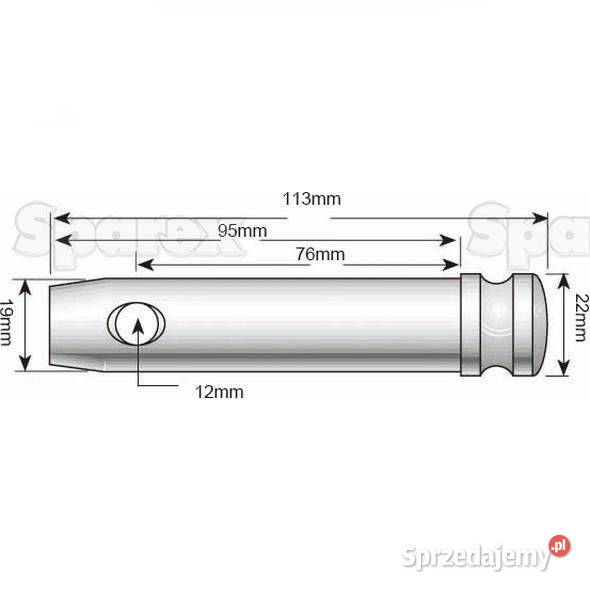 Sworzeń 19x113 mm kat1 Rolnictwo Tajęcina sprzedam