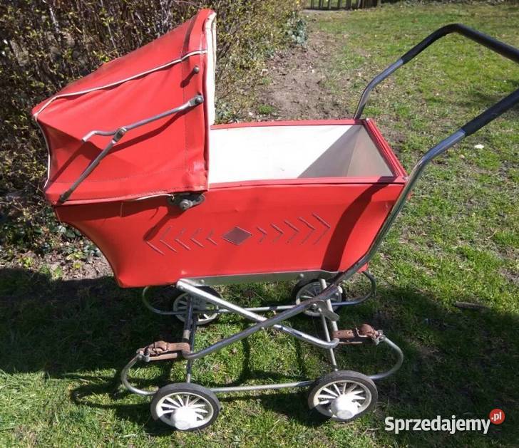 Wózek lalek czerwony zabawka PRL Racibórz