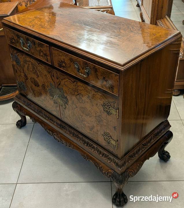 piękna komoda na lwich łapach mahoń sklep