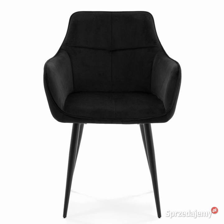 Czarne Krzesło Tapicerowane Quattro Wysyłka 24H Krzesła Tarchały Małe