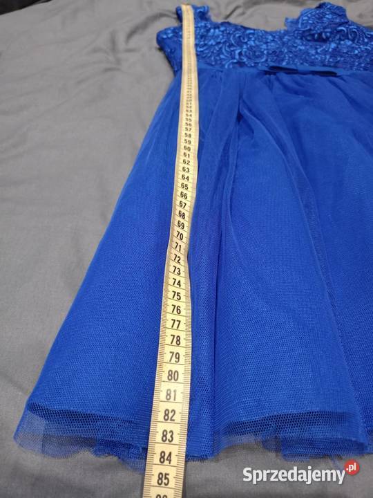 Sukienka śliczna tiul granatowa Radymno