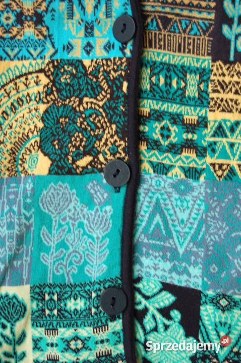 KOOI Knitwear turkusowy kardigan sweter damski Lublin