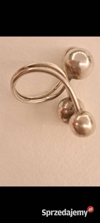 pierścionek ze srebra z kulkami mazowieckie Radom