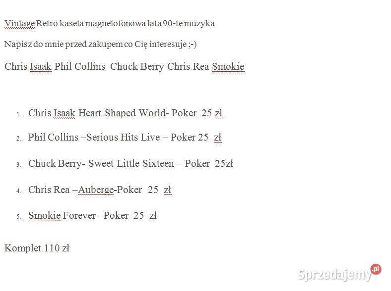 Chris Isaak Phil Collins Chuck Berry Chris Rea Kielce